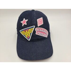 Women Wonder Woman Warrior Princess DC Comics Six Flags Denim Strapback Hat Cap